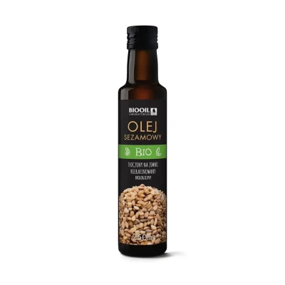Olej sezamowy tłoczony na zimno bio 250 ml Biooil