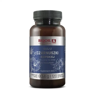 Olej z czarnuszki tłoczony na zimno 670 mg 120 kapsułek  Biooil