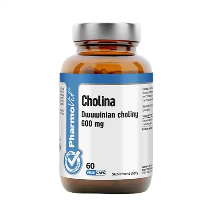 Cholina 600 mg bezglutenowa 60 kapsułek Pharmovit Clean Label
