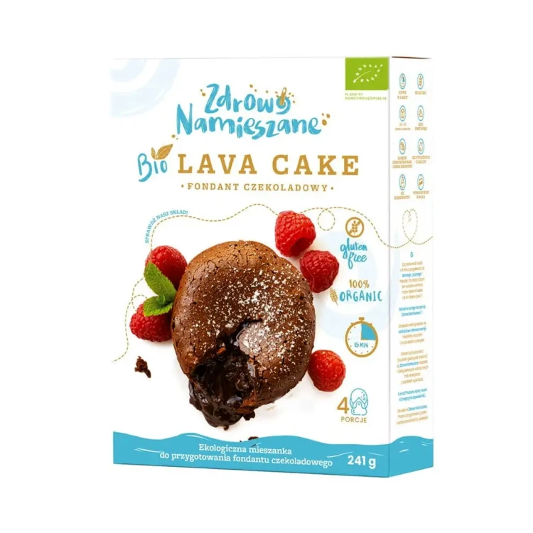Mieszanka na ciasto Fondant Czekoladowy (Lava Cake) bezglutenowa BIO 241 g - Zdrowo Namieszane