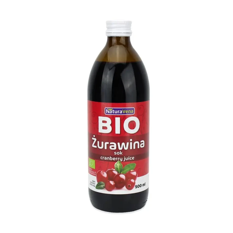 Sok z żurawiny 100 % BIO 500 ml - Naturavena